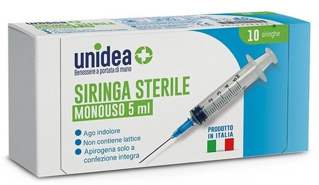 Unidea siringa 5ml monouso 10p