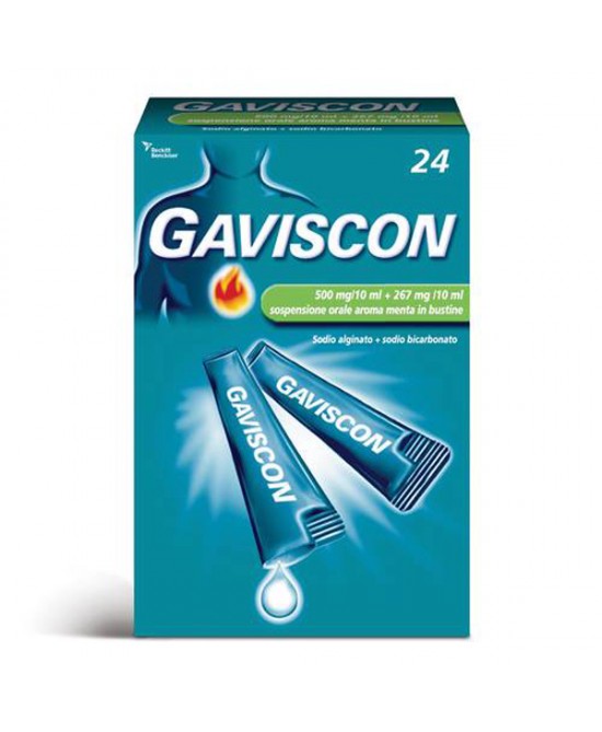 immagine di GAVISCON 500 mg/10 ml + 267 mg/10 ml sospensione orale